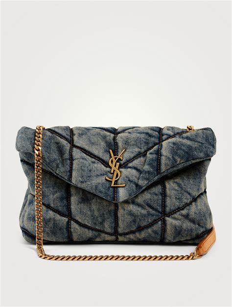 ysl college bag denim|ysl college bag vs loulou.